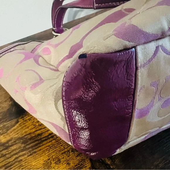 Vintage Coach Purple Leather Patch - Picture 12 of 12